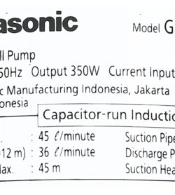 Máy bơm nước đẩy cao Panasonic 350W GP-350JA-SV5 15