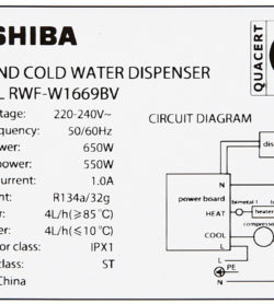 Máy nước nóng lạnh Toshiba RWF-W1669BV - ĐEN 17